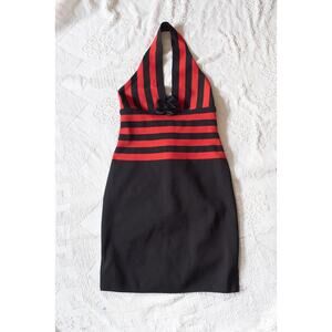Vintage Veronique Young 80s-90s Halter Dress New Without Tags Stretchy